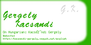 gergely kacsandi business card